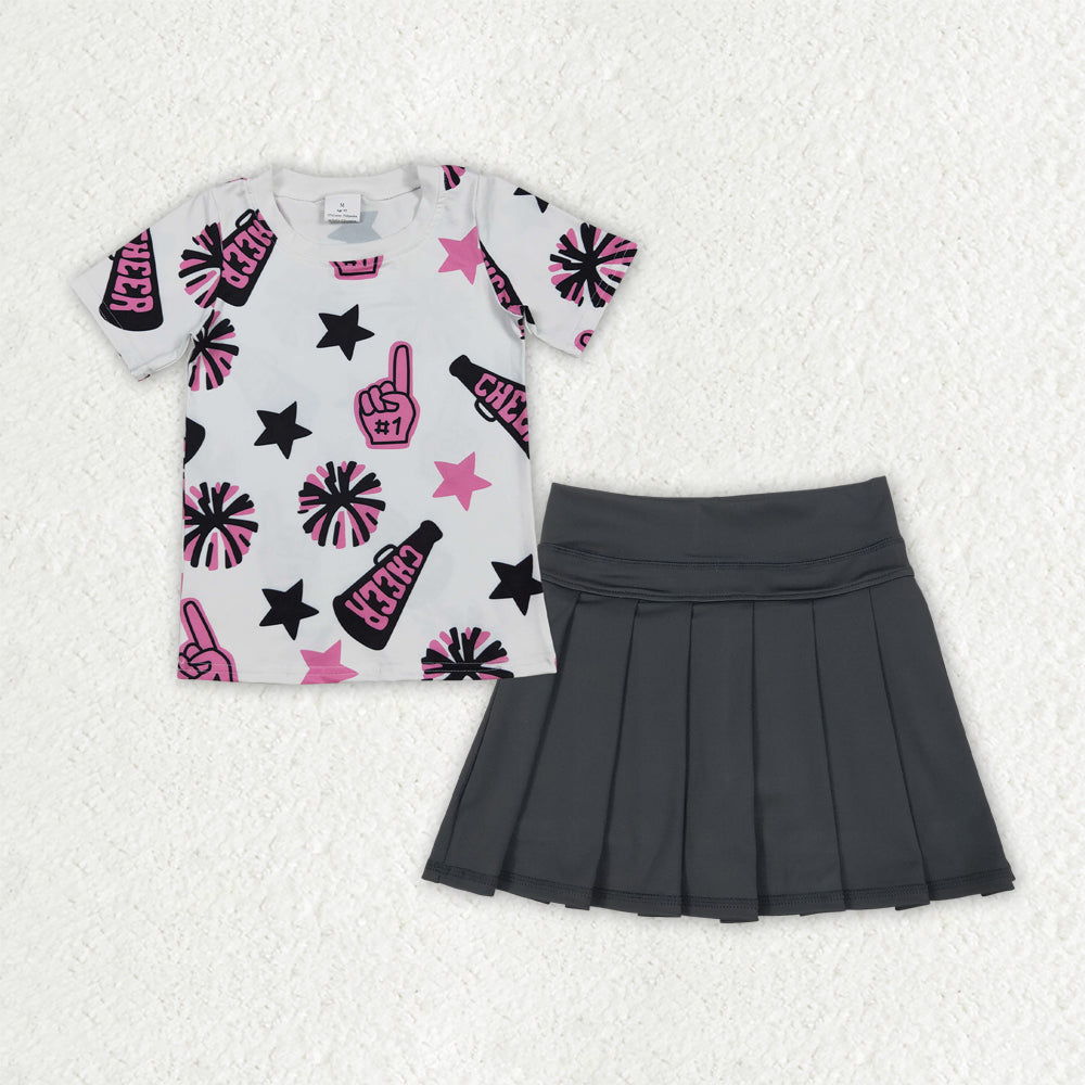 Cheer Tee Yoga Skirt Set