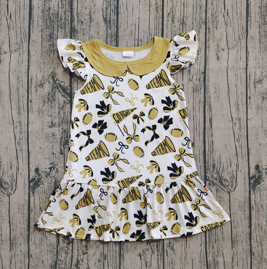 pre order go team flutter dress gold