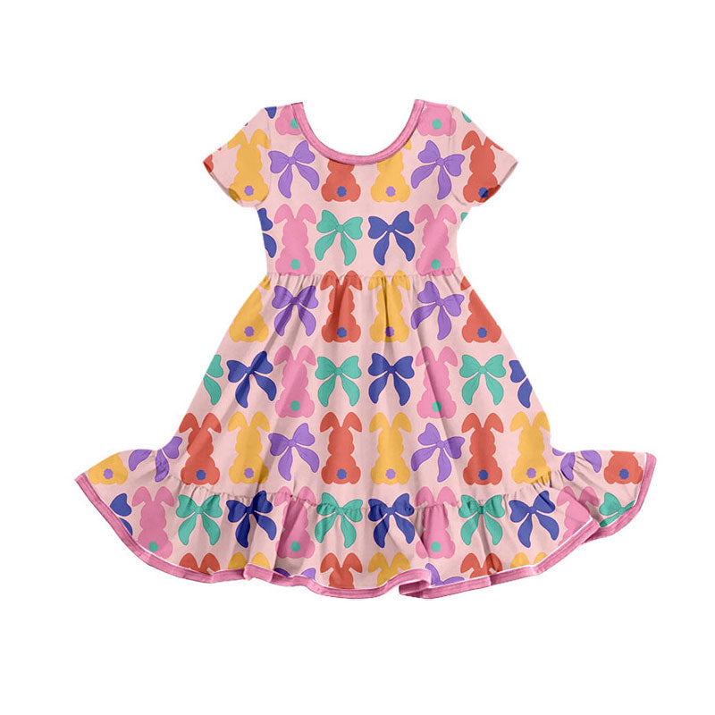 pre order colorful bunny easter baby girl dress