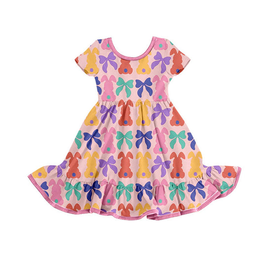 pre order colorful bunny easter baby girl dress