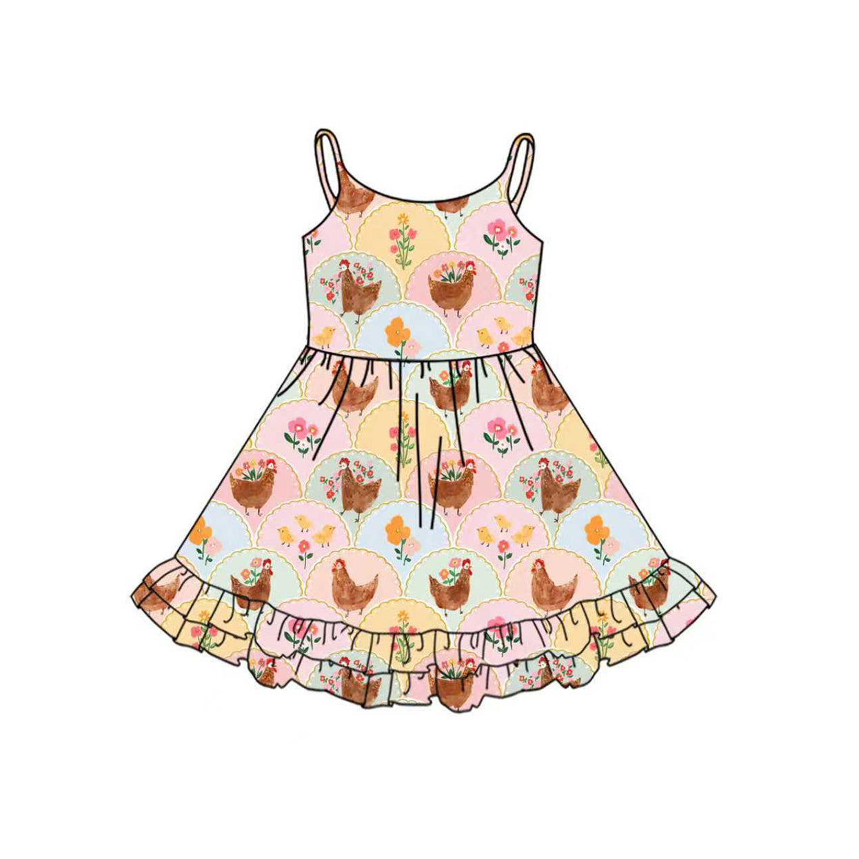 pre order suspender chicken dress