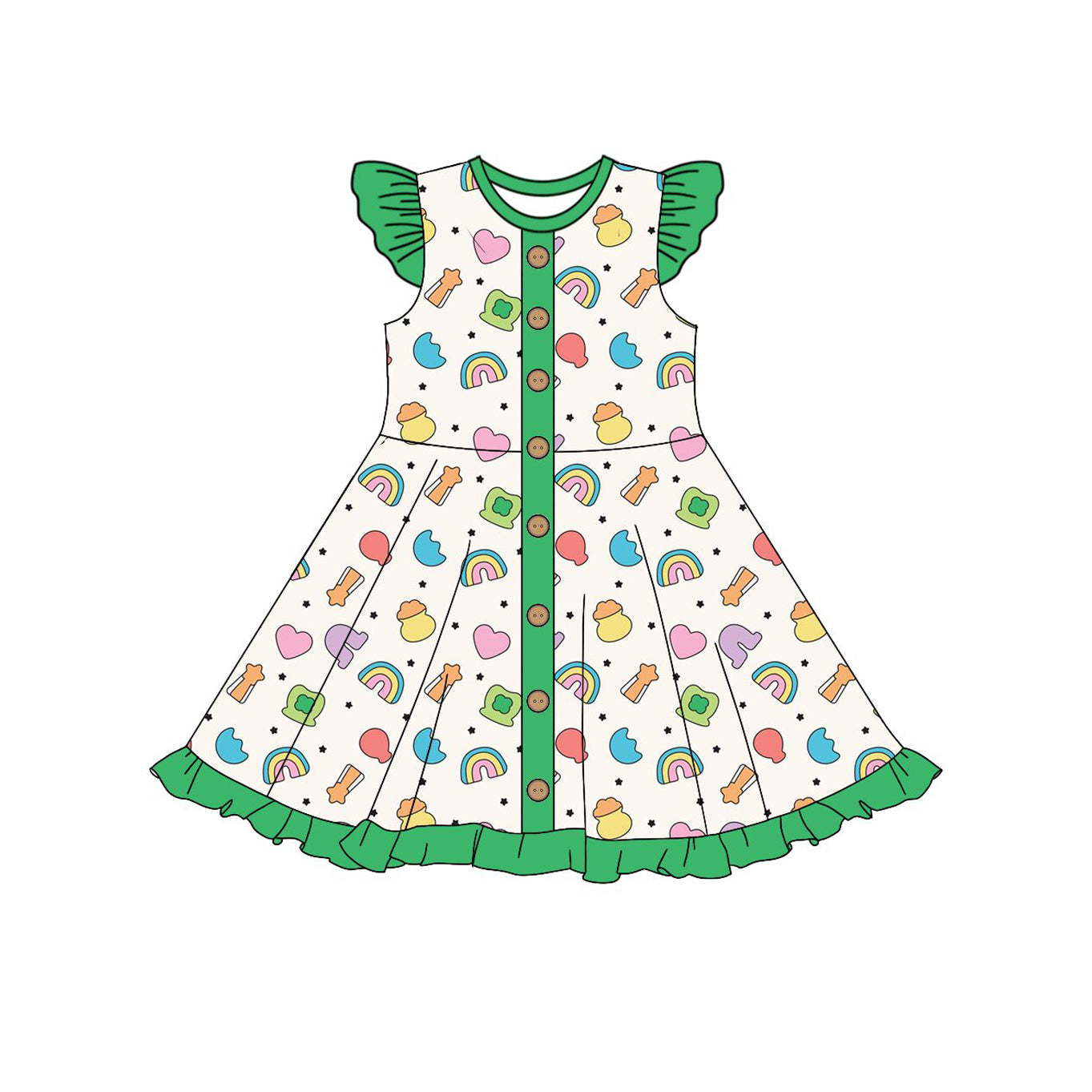 pre order st patrick button dress girl dresses