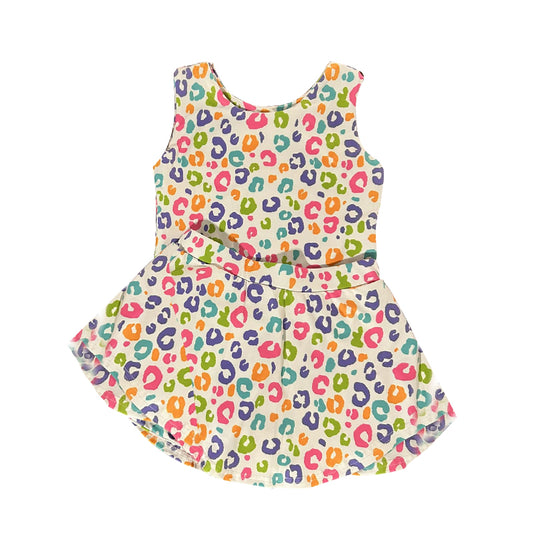 pre order leopard athletic skort set