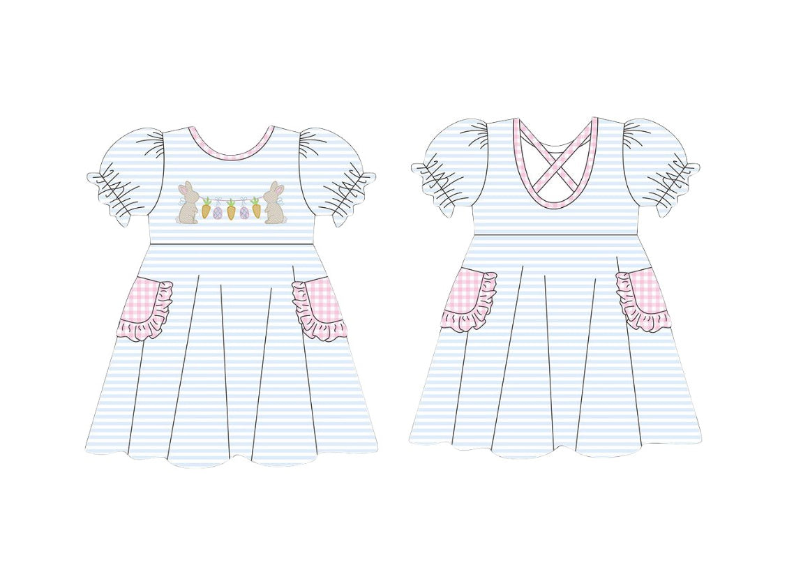 pre order stripes bunny dress