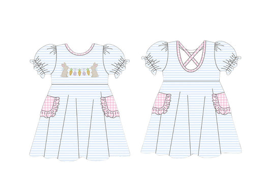 pre order stripes bunny dress