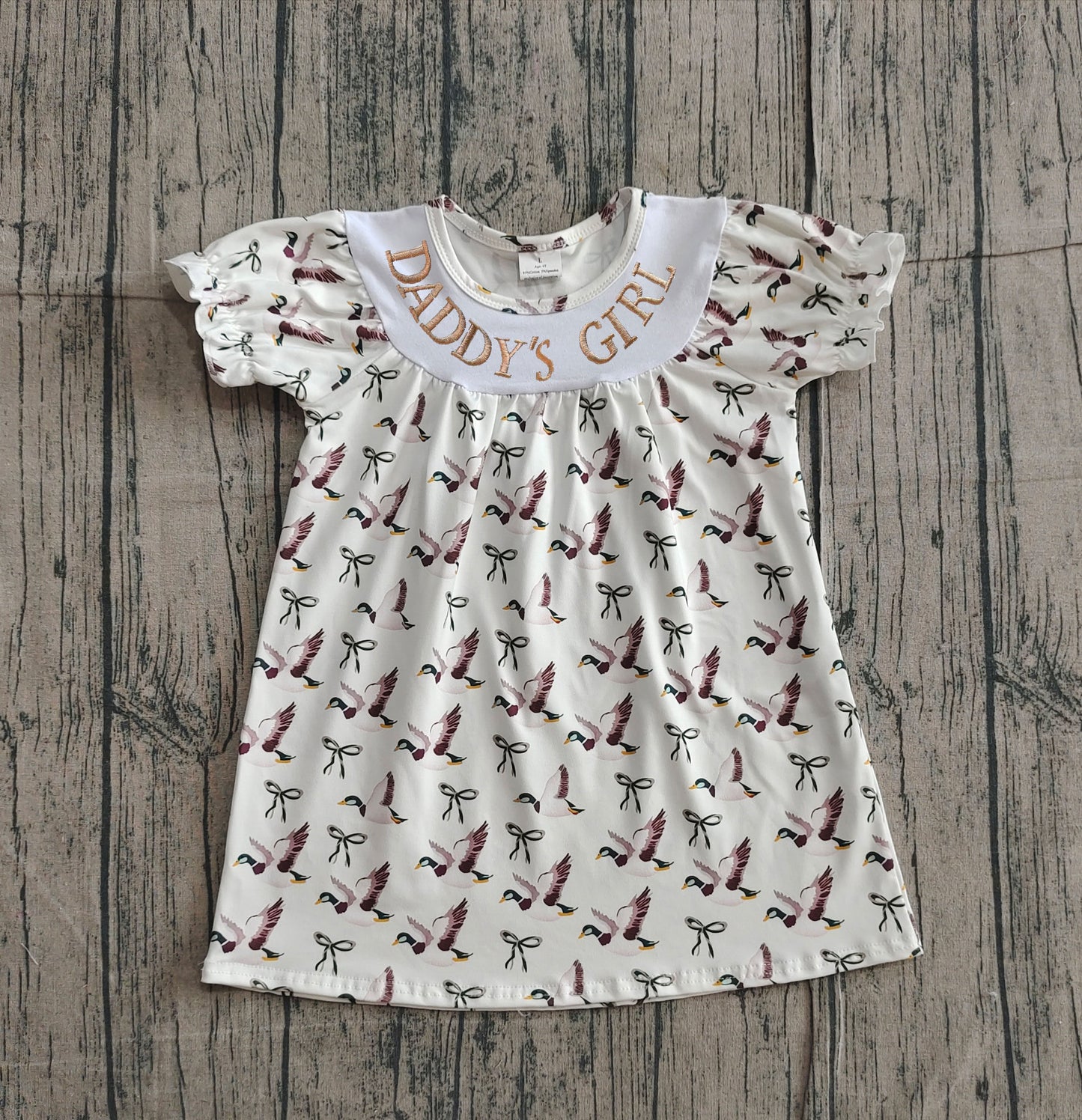 pre order daddy's girl plaid flutter dress (do embroidery)