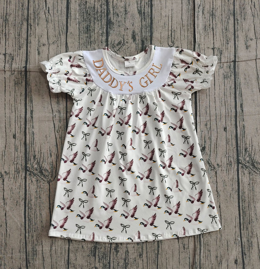 pre order daddy's girl plaid flutter dress (do embroidery)