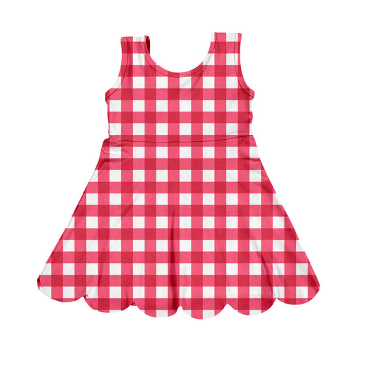 pre order red plaid athletic skort dress