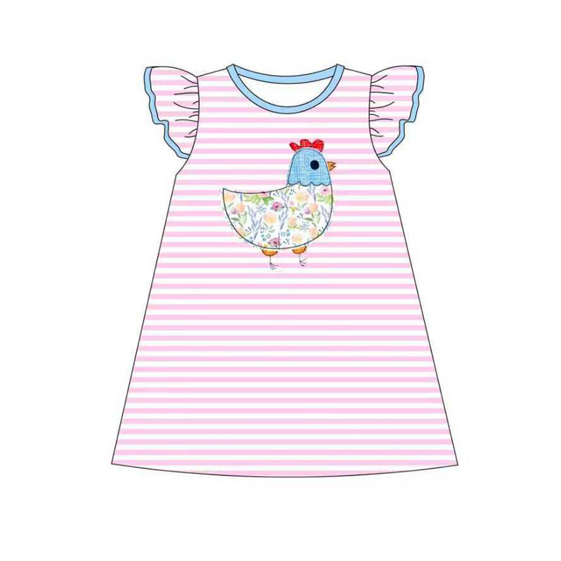 pre order chicken stripes dress