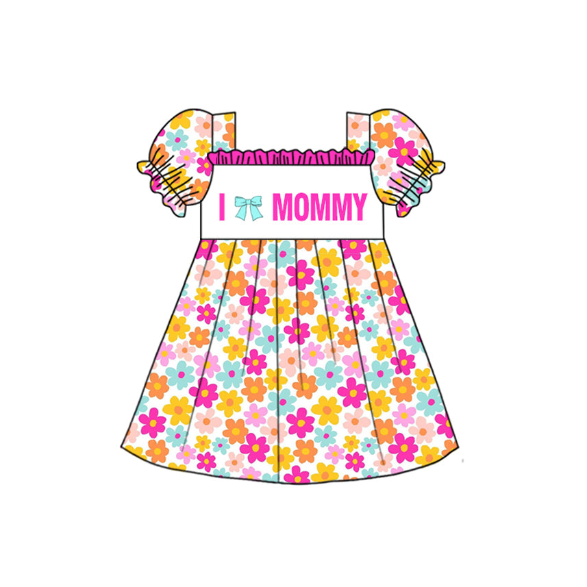 pre order floral i love mommy dress