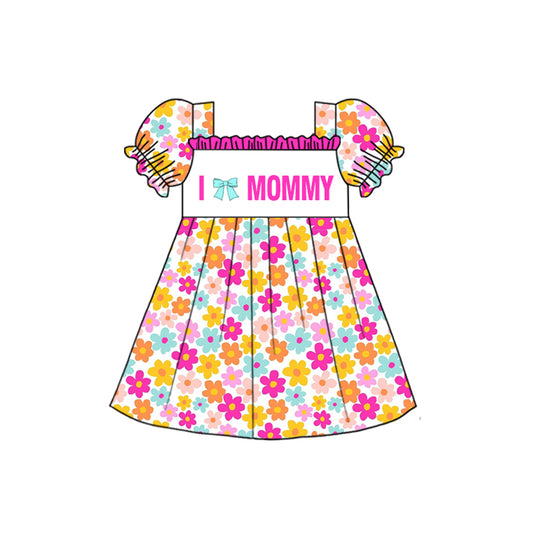pre order floral i love mommy dress