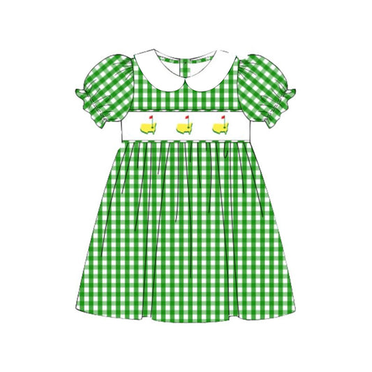 pre order green plaid duck dress