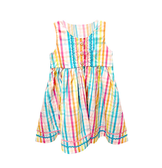 pre order rainbow stripes sleeveless dress