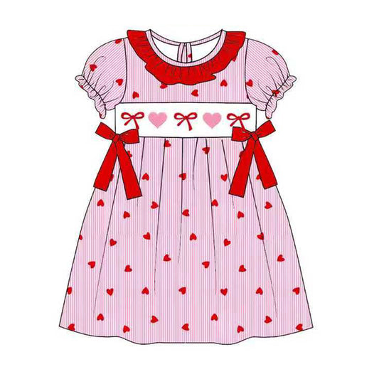 pre order valentine stripes red heart dress