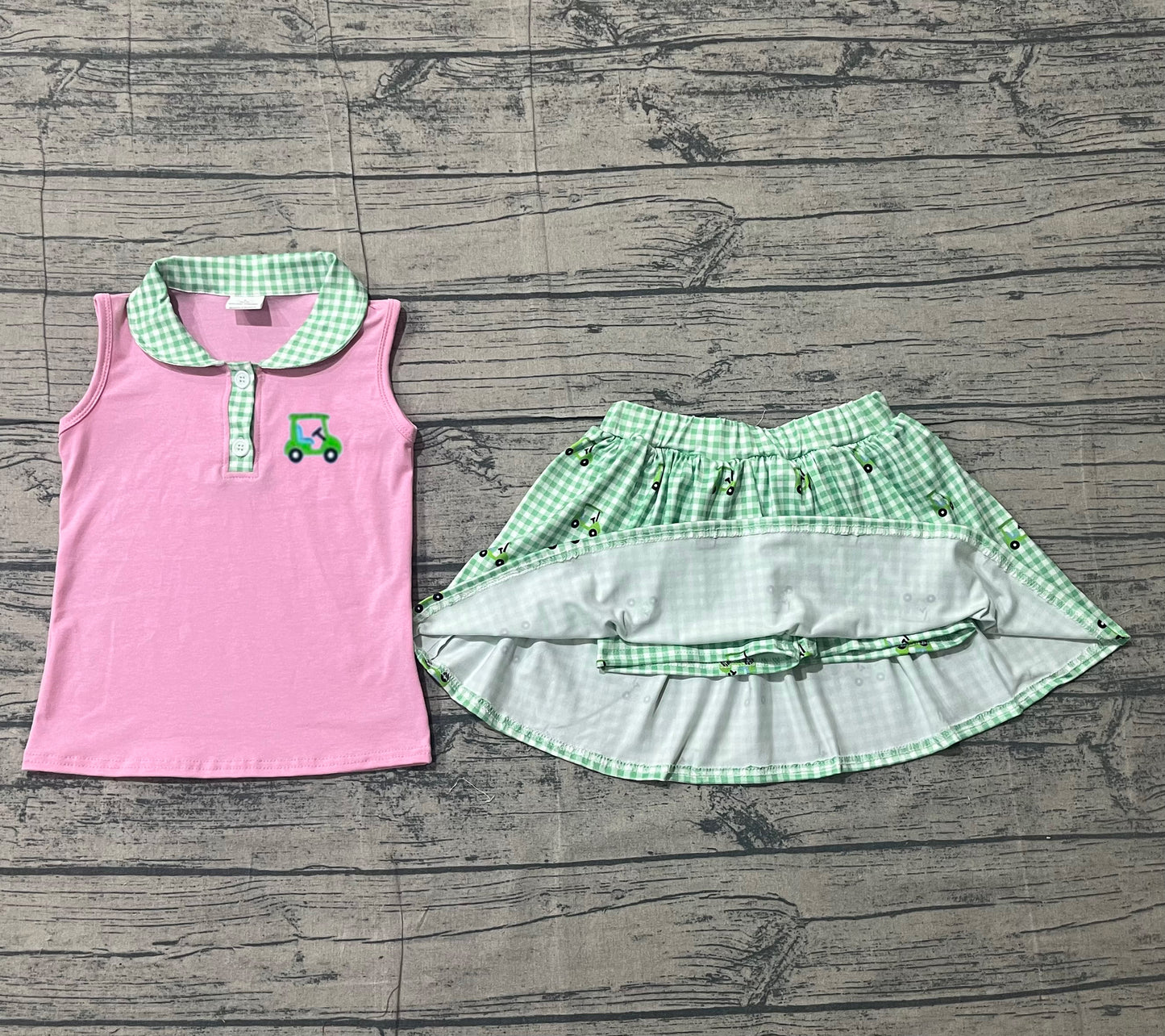 pre order golf skirt set (do embroidery)