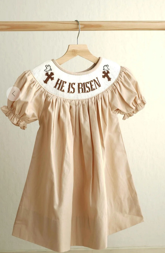 pre order he is risen girl dress