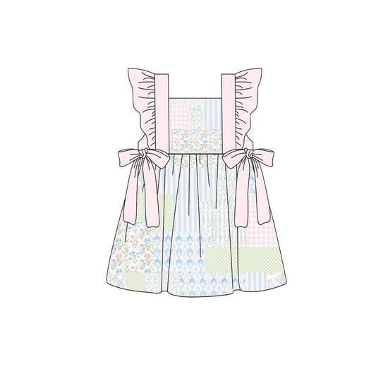 pre order pink patchwork dress