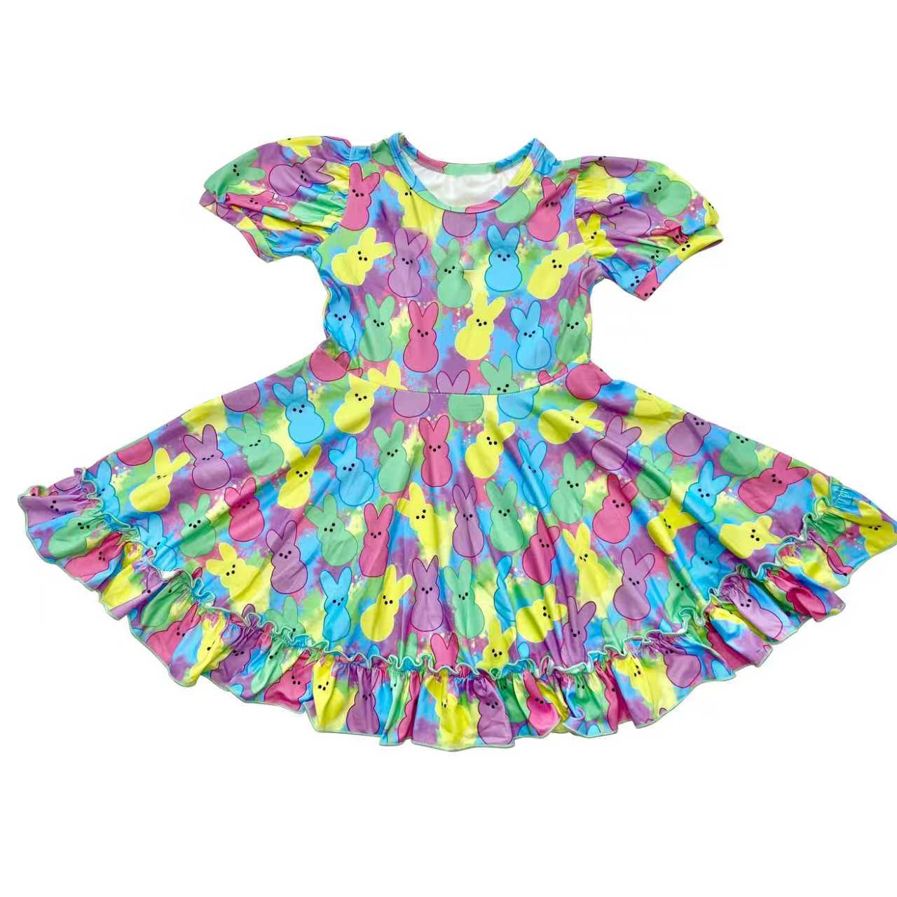 pre order colorful peeps easter girl dress