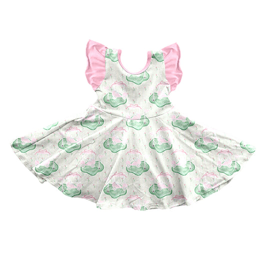 pre order pink bow golf twirl dress