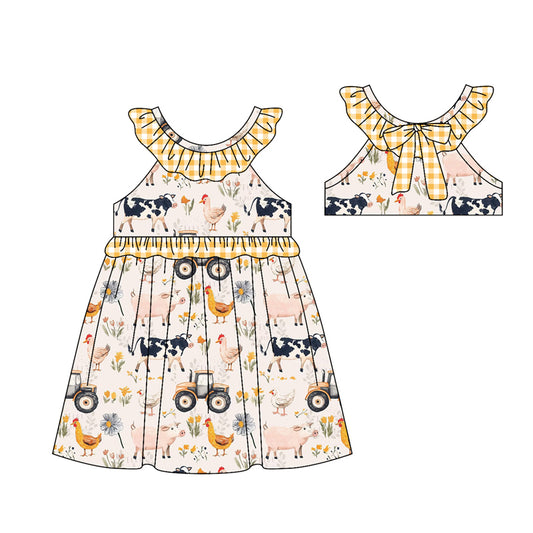 pre order sleeveless farm animal dress