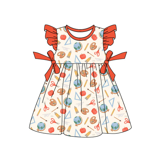 pre order flutter sleeve back to school dress