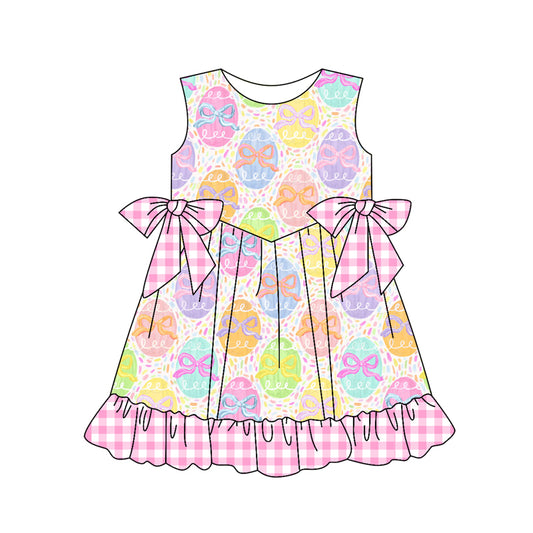 pre order easter colorful bow and egg dress