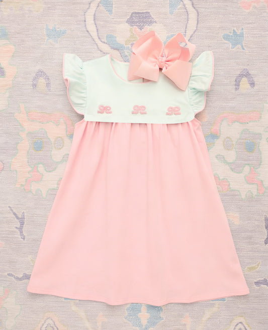 pre order pink bow dress