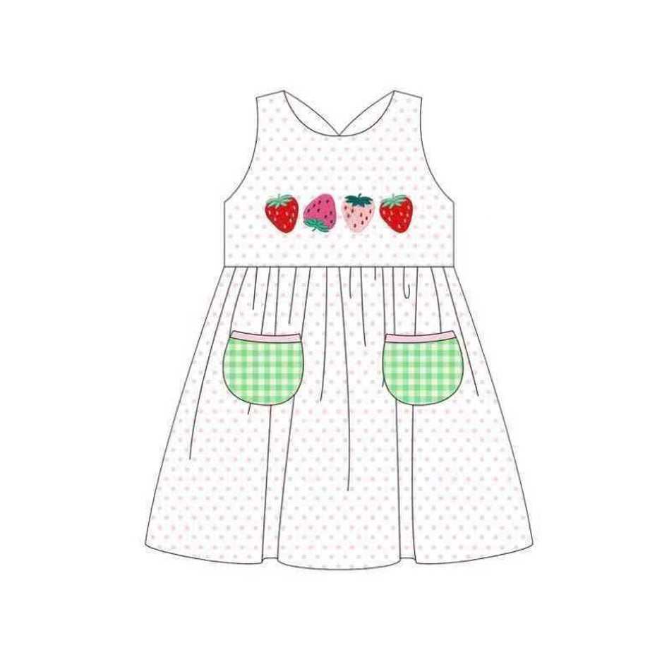 pre order sleeveless strawberry dress