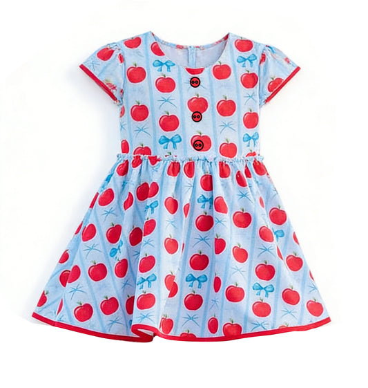 pre order apple print girl dress