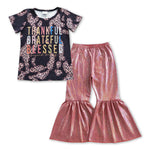 leopard t shirt+stain bell bottom outfit