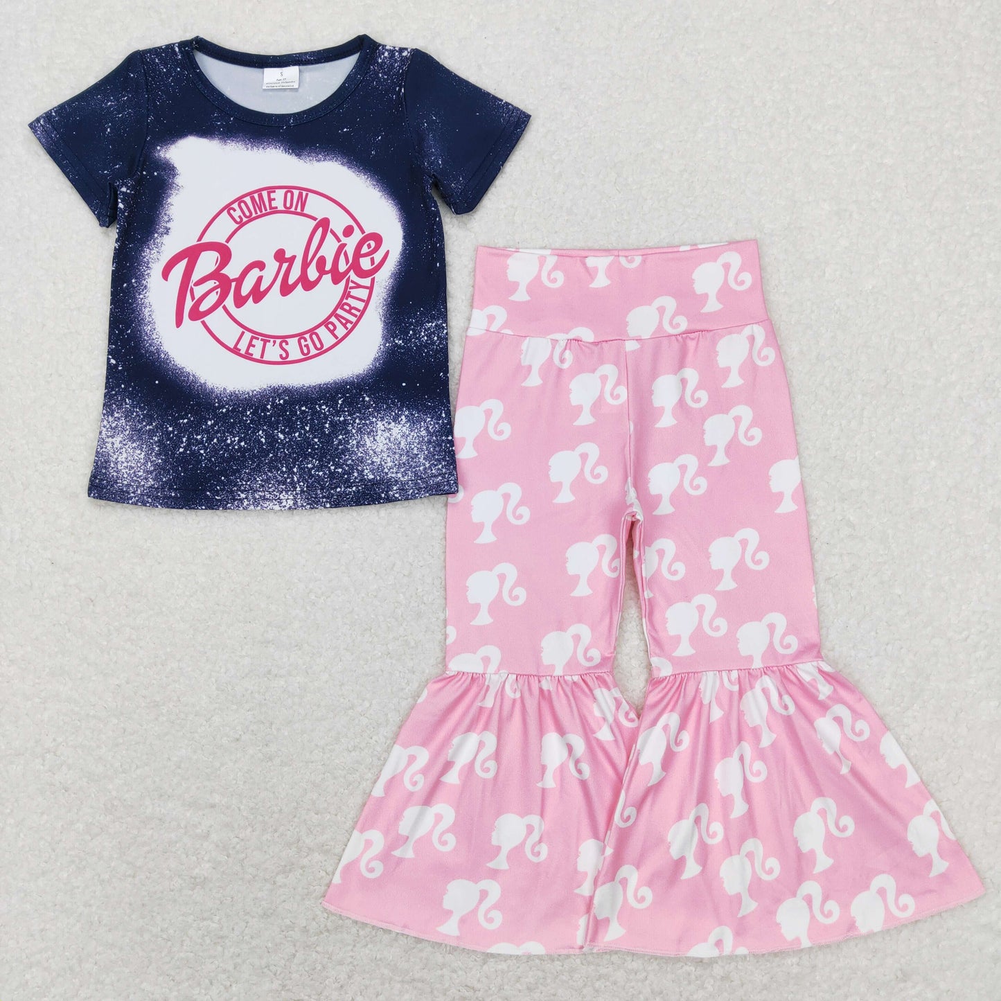 Girl barbie bell bottom set