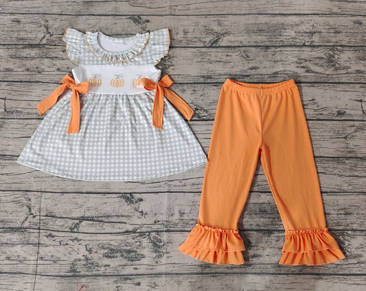 pre order  toddler girl fall clothes pumpkin pants set
