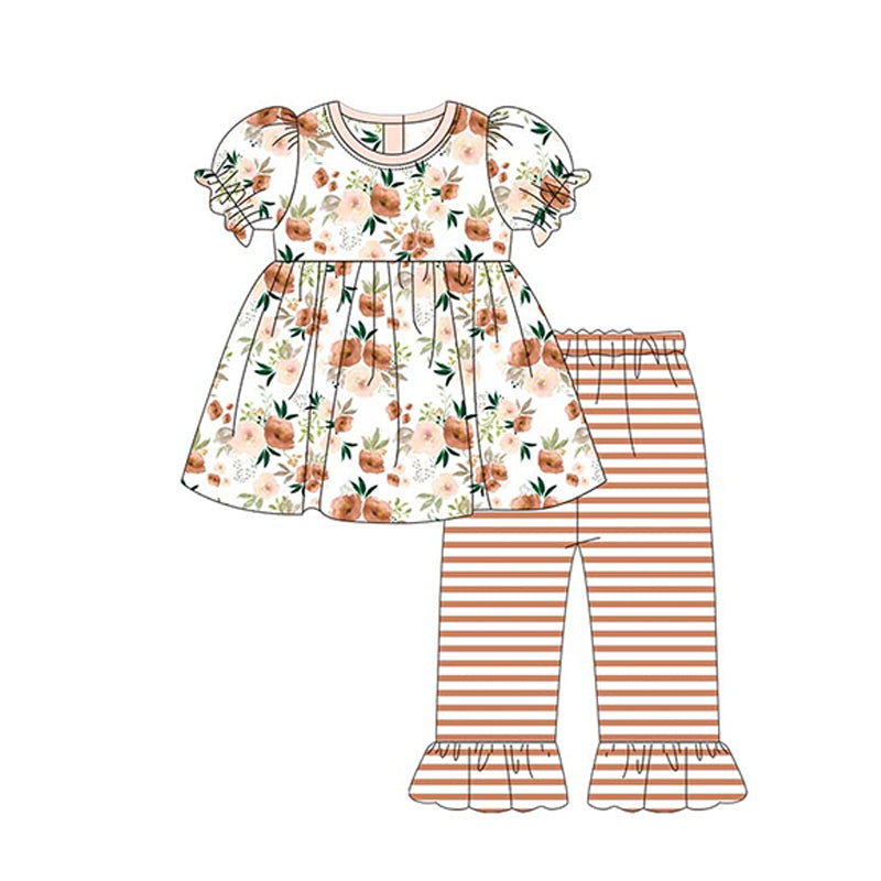 pre order short sleeve fall flower pants set – MiniSoulBoutiqueClothing