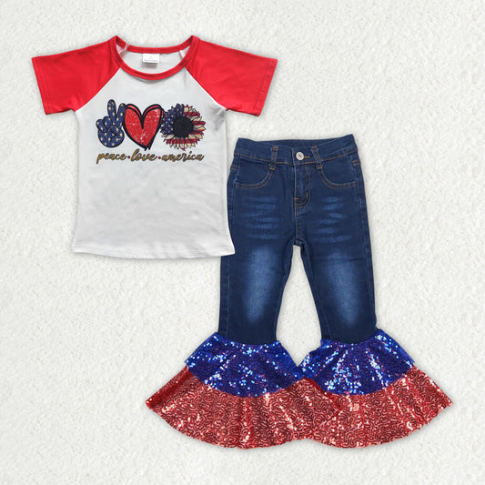 4th of july girl denim pants outfit