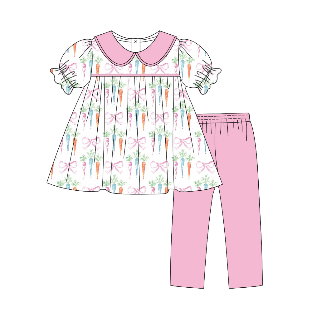 pre order carrot&bow girls easter pants set