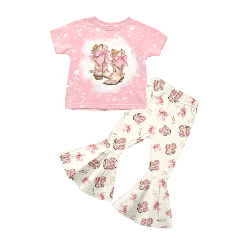 pre order girl pink boots&bow bells set