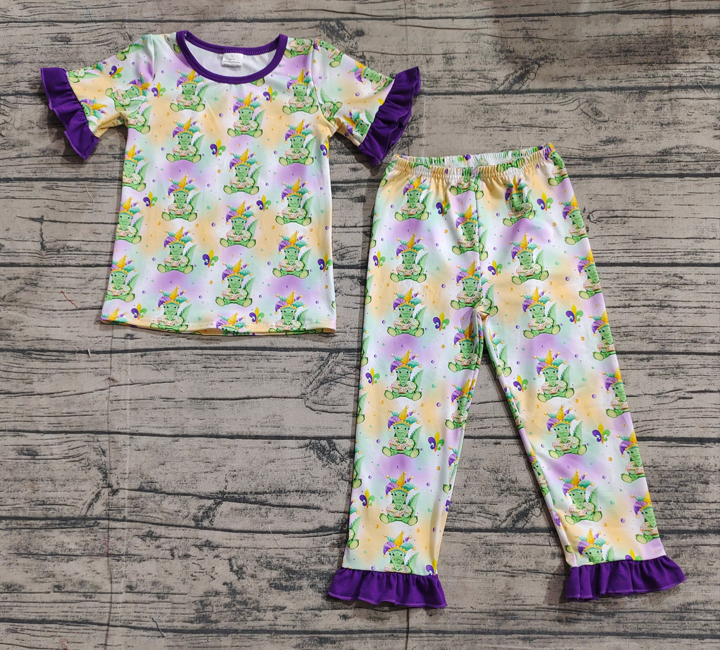 pre order baby girl mardi gras pajamas