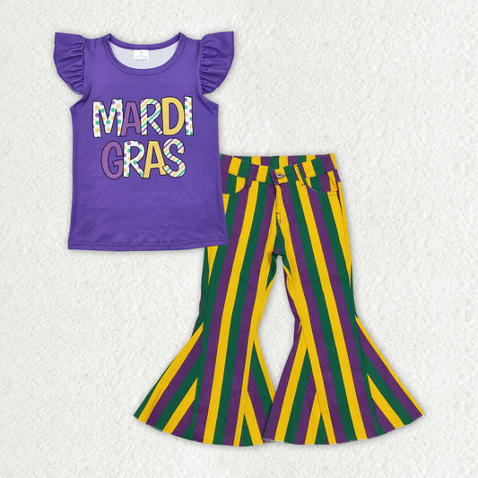 Mardi Gras girls jeans set