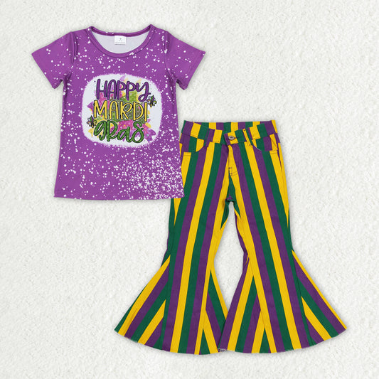 Mardi Gras girls jeans set