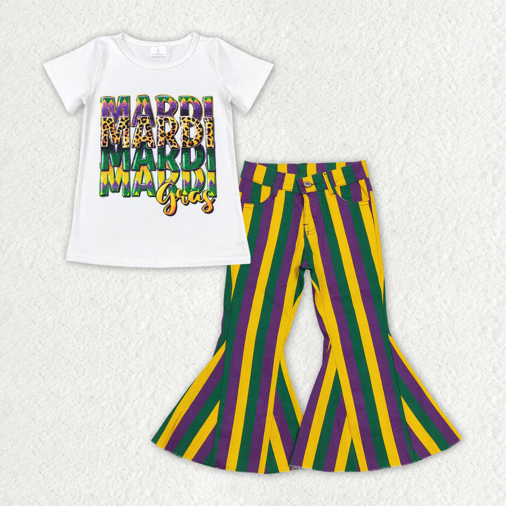 Mardi Gras girls jeans set