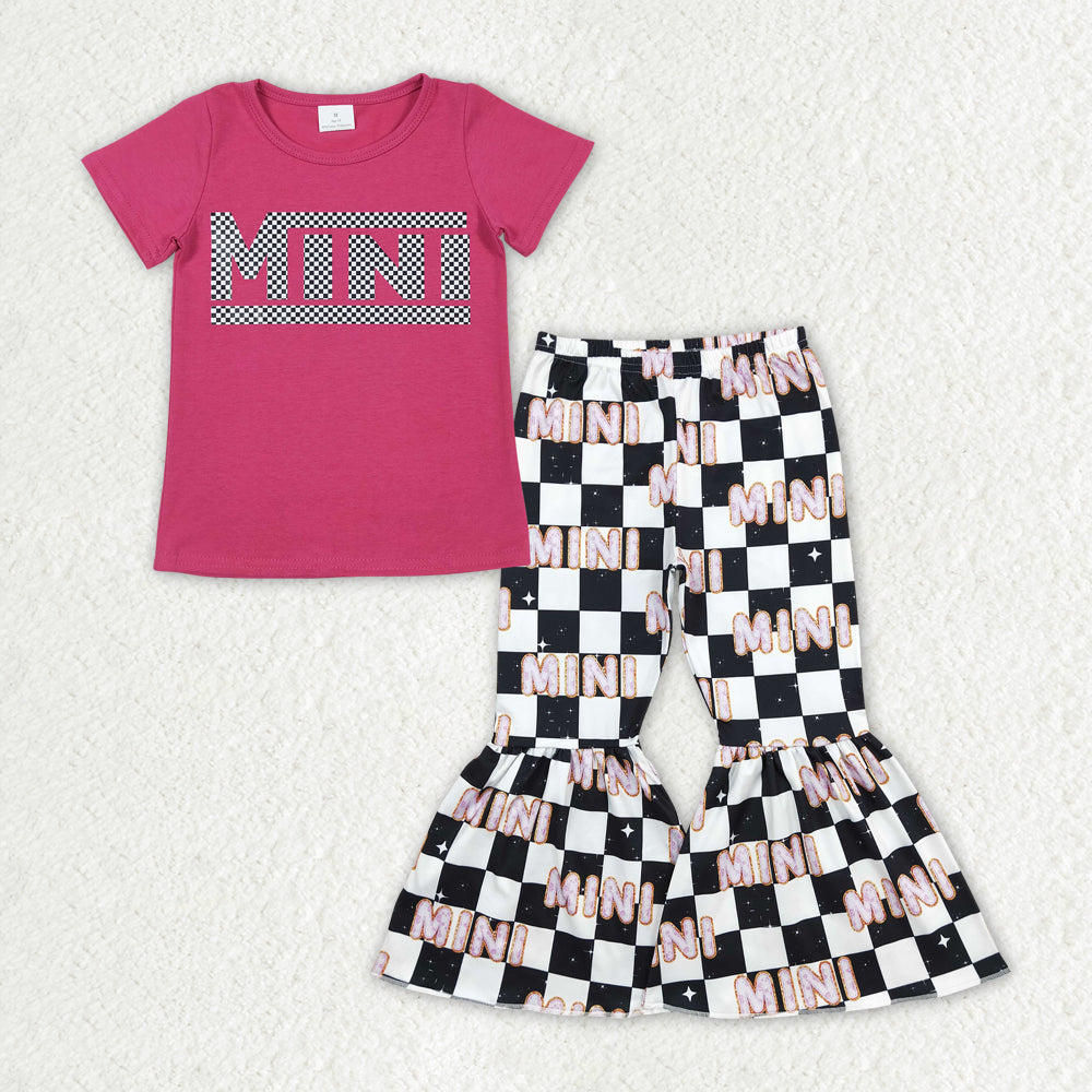 mini bell bottom pants set