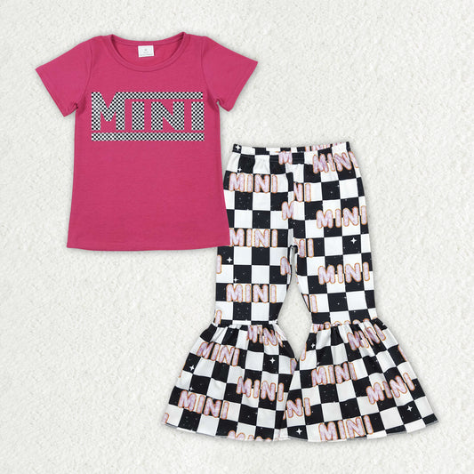 mini bell bottom pants set