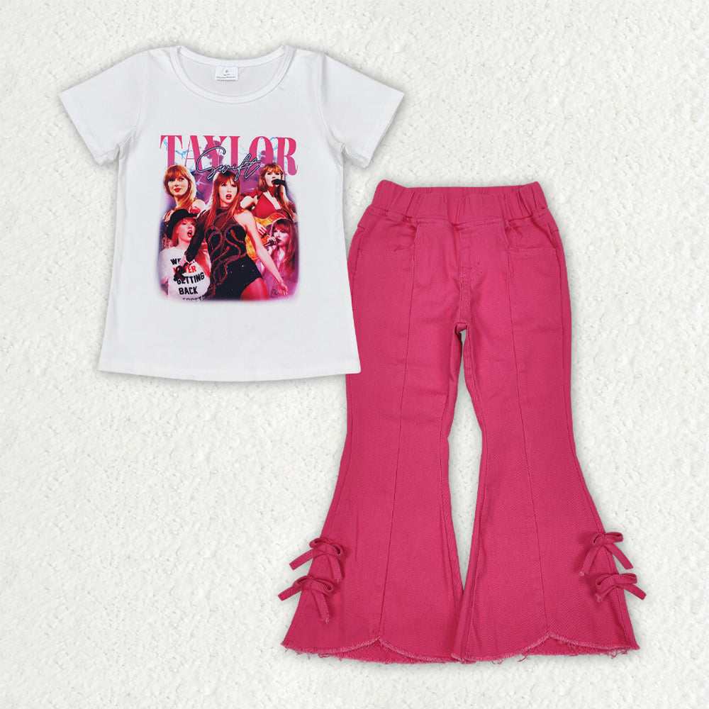 kids t-shirt denim pants set