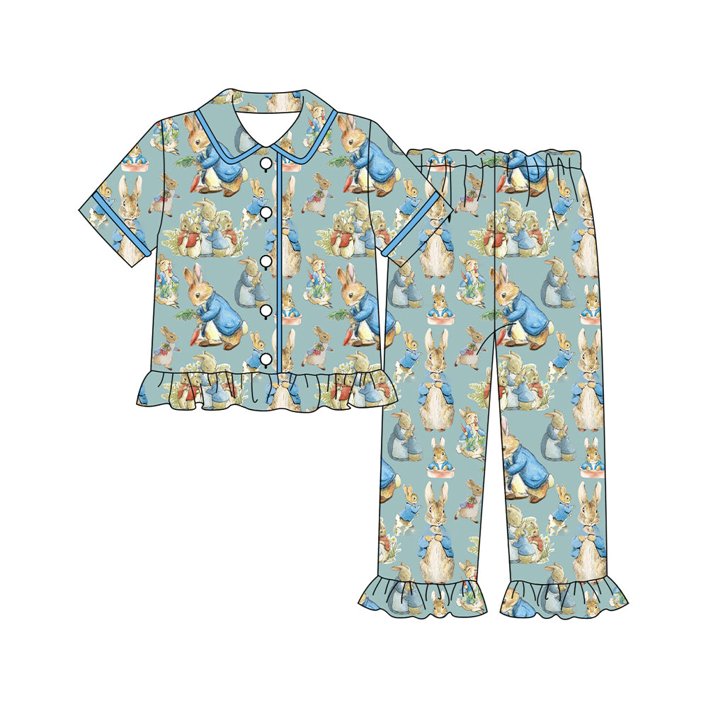 Pre order peter rabbit girl button down pajama set