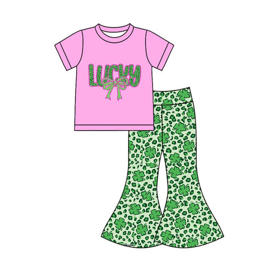 pre order lucky st patrick bell bottom set girl outfit