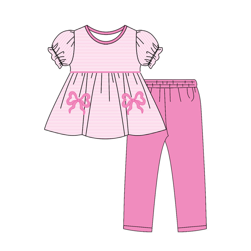 pre order stripes pink coquette legging outfit