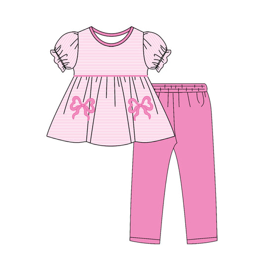 pre order stripes pink coquette legging outfit