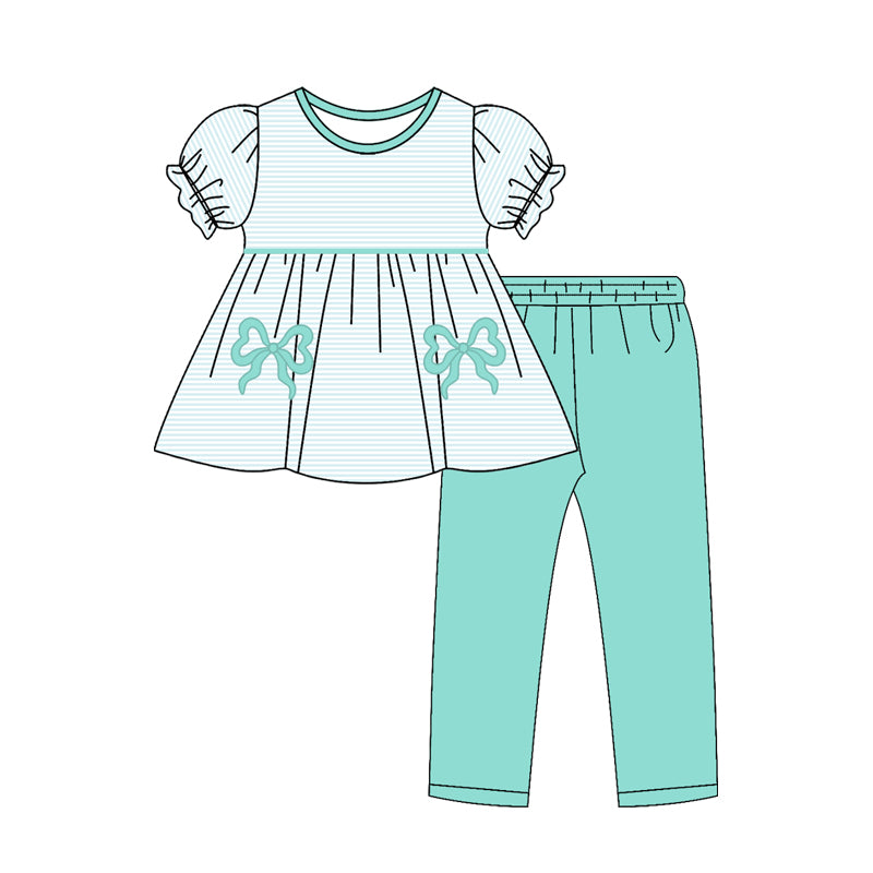 pre order stripes mint coquette legging outfit