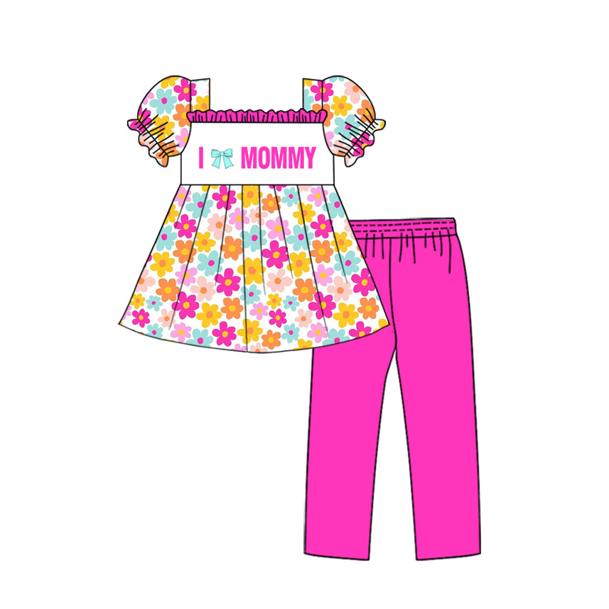 pre order floral i love mommy legging outfit
