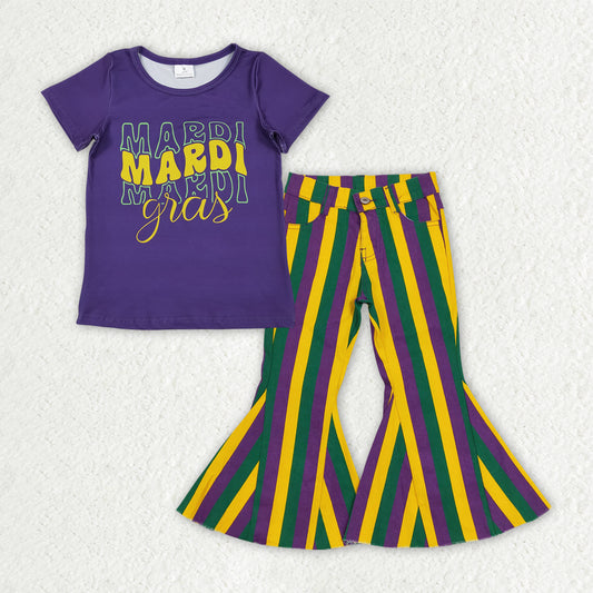 Mardi Gras girls jeans set